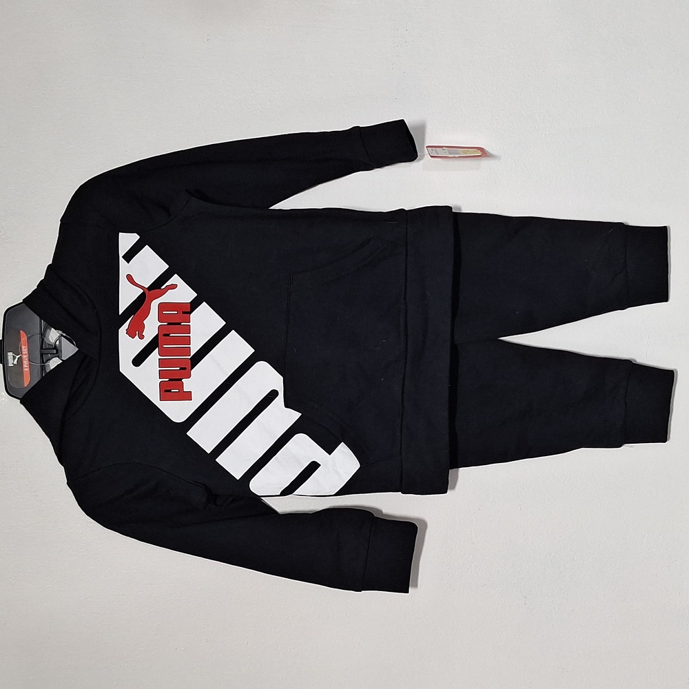 PUMA Black and White Tracksuit Sweatsuit 2 Piece Set